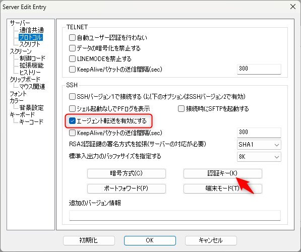 RLogin設定